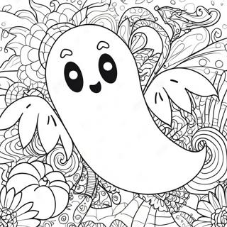 Skraemmende Halloween Zentangle Spogelse Farveside 48115-40001