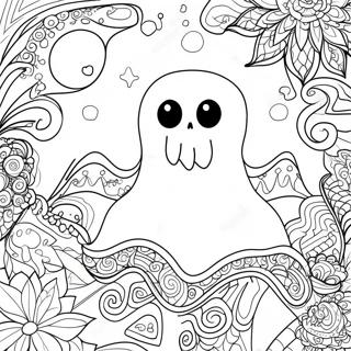 Skraemmende Halloween Zentangle Spogelse Farveside 48115-40002