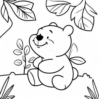 Winnie The Pooh Med Farverige Blade Farveside 48495-40300