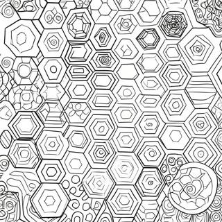 Geometriske Hexagon Former Farveside 48655-40426