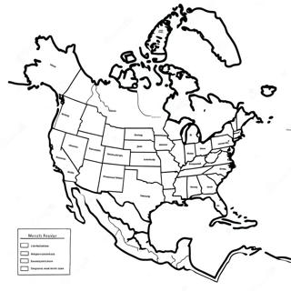 Farvelaegning Af Nordamerika Kort 48804-40547