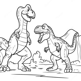 Giganotosaurus Vs T Rex Farvelægningssider