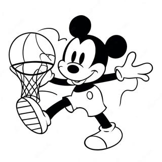 Mickey Mouse Dunker En Basketball Farveside 49355-41188