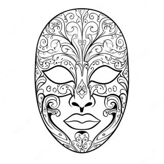 Elegant Fantomet Fra Operaen Maske Farveside 49685-41451