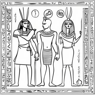 Oldegyptiske Hieroglyffer Farveside 4973-3989