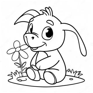 Sod Baby Eeyore Med Blomster Farveside 49745-41521