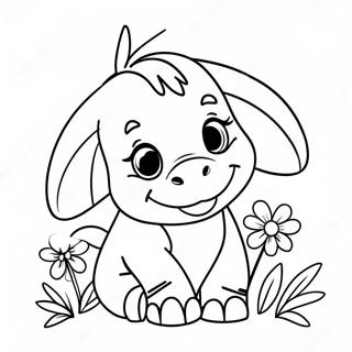 Sod Baby Eeyore Med Blomster Farveside 49745-41523