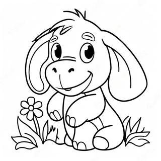 Sod Baby Eeyore Med Blomster Farveside 49745-41524