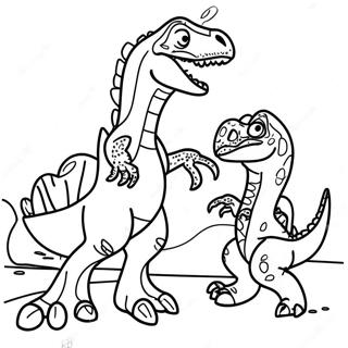 T Rex Vs Velociraptor Kamp Farveside 49805-41552