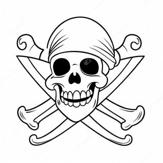 Farverig Pirat Jolly Roger Farveside 49825-41563