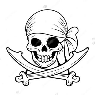 Farverig Pirat Jolly Roger Farveside 49825-41564