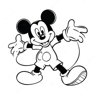 Mickey Mouse I En Sjov Pose Farveside 50295-41941