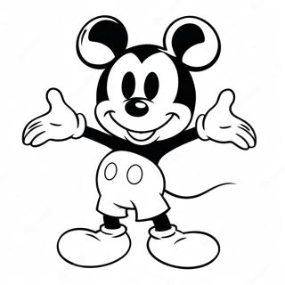 Mickey Mouse I En Sjov Pose Farveside 50295-41942