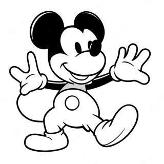 Mickey Mouse I En Sjov Pose Farveside 50295-41943