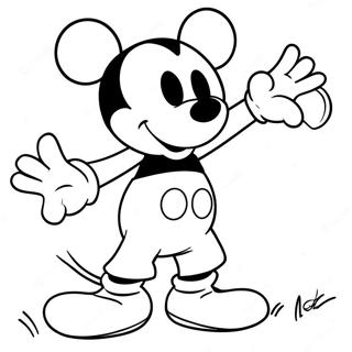 Mickey Mouse I En Sjov Pose Farveside 50295-41944