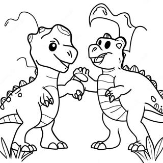 T Rex Vs Triceratops Kamp Farveside 50365-41993