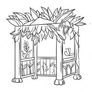 Farverig Sukkah Med Dekorationer Farveside 50875-42392