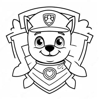 Farverig Paw Patrol Badge Farveside 51395-42804