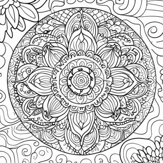 Abstrakt Stressaflastende Mandala Farveside 51524-42904