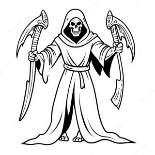 Truende Daemon Grim Reaper Med Segl Farveside 52136-43388