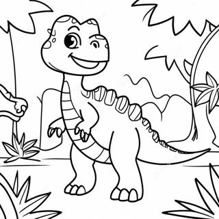 Hybrid Dinosaur Farvelægningssider