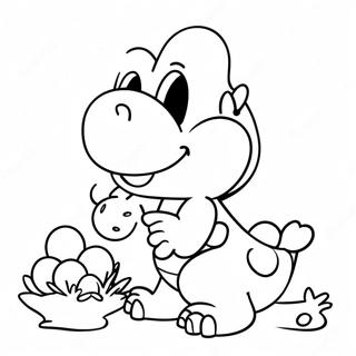 Yoshi Med Farverige Aeg Farvelaegningsside 53358-44352