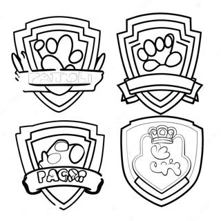 Farverige Paw Patrol Badges Farveside 53649-44561