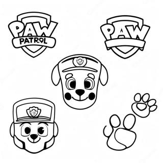 Farverige Paw Patrol Badges Farveside 53649-44562