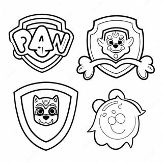 Farverige Paw Patrol Badges Farveside 53649-44564