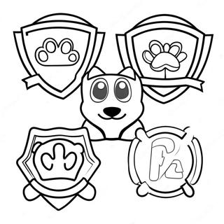 Farverige Paw Patrol Badges Farveside 53649-44721