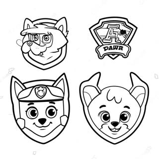 Farverige Paw Patrol Badges Farveside 53649-44722