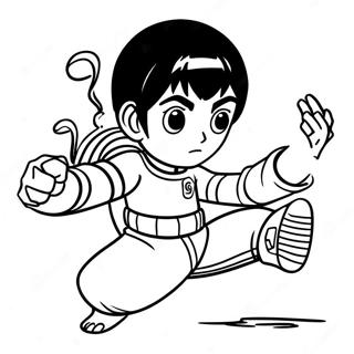 Rock Lee I Dynamisk Pose Farveside 53779-44827