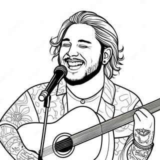 Post Malone Med Guitar Farveside 53839-44882