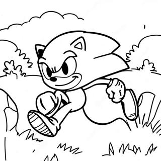 Sonic The Hedgehog Der Suser Gennem Green Hill Zone Farveside 5383-4312