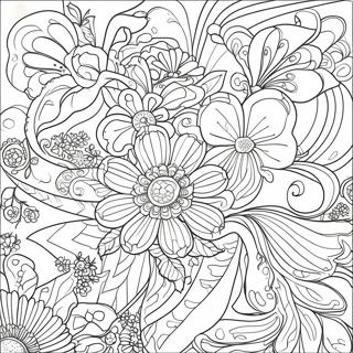 Art Nouveau Blomsterdesign Farveside 53938-44955