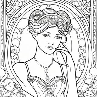 Elegant Art Nouveau Dame Farveside 53939-45001