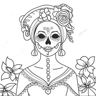 Elegant Catrina Med Blomster Farveside 54311-45228