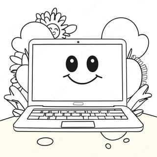 Sod Laptop Med Smiley Ansigt Farveside 54412-45301