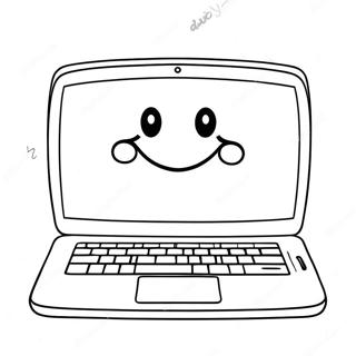 Sod Laptop Med Smiley Ansigt Farveside 54412-45304