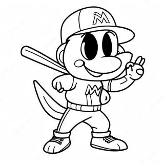 Miami Marlins Maskot Farvelaegningsside 54512-45378