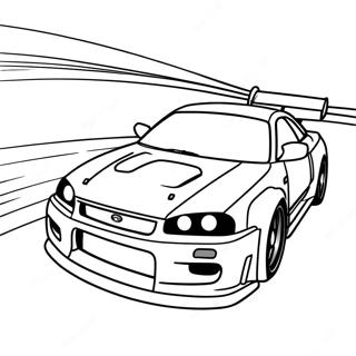 Nissan Skyline Gtr R34 Racing Action Farveside 55502-46170