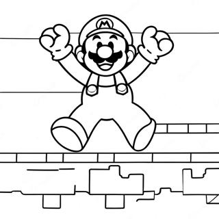 8 Bit Mario Springer Over Goomba Farveside 5554-4439