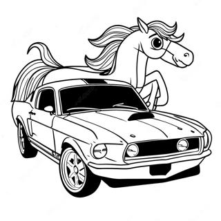 Mustang Racer Bil Farveside 55901-46484