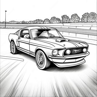 Vintage Mustang Racer Bil Farveside 55902-46494