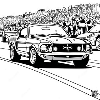 Vintage Mustang Racer Bil Farveside 55902-46495