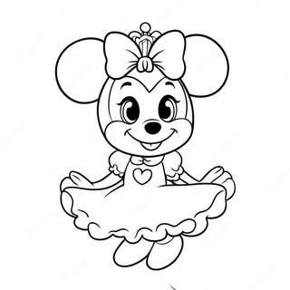 Sod Prinsesse Minnie Mouse I En Kjole Farveside 56262-46777