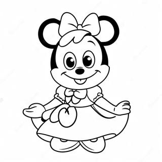 Sod Prinsesse Minnie Mouse I En Kjole Farveside 56262-46778