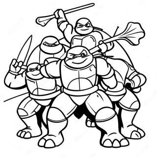 Teenage Mutant Ninja Skildpadder Action Scene Farveside 56322-46819