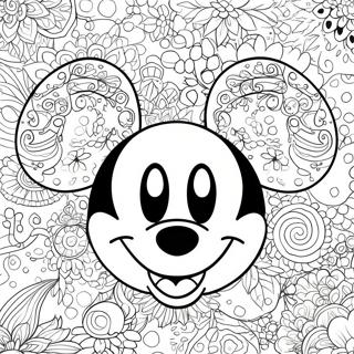 Glitrende Mickey Orer Farvelaegningsside 56372-46859