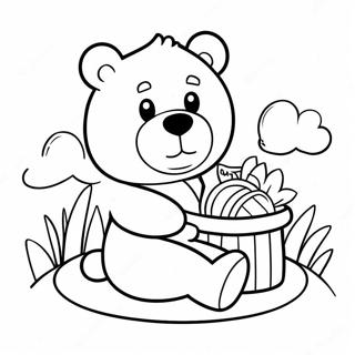 Sod Teddy Bear Med Picnic Kurv Farveside 57294-47651